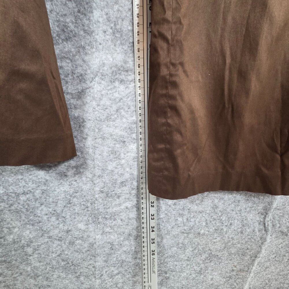 Talbots Women's Dress Pants Stretch Silk Blend Flat Front Straight Leg Size 12 - Picture 4 of 7